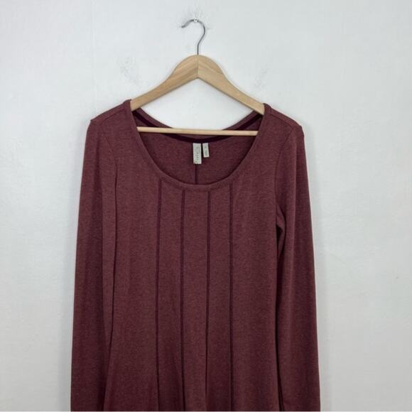 Sahalie Red Long Sleeve Exposed Seam Dress Size Small - Picture 9 of 14